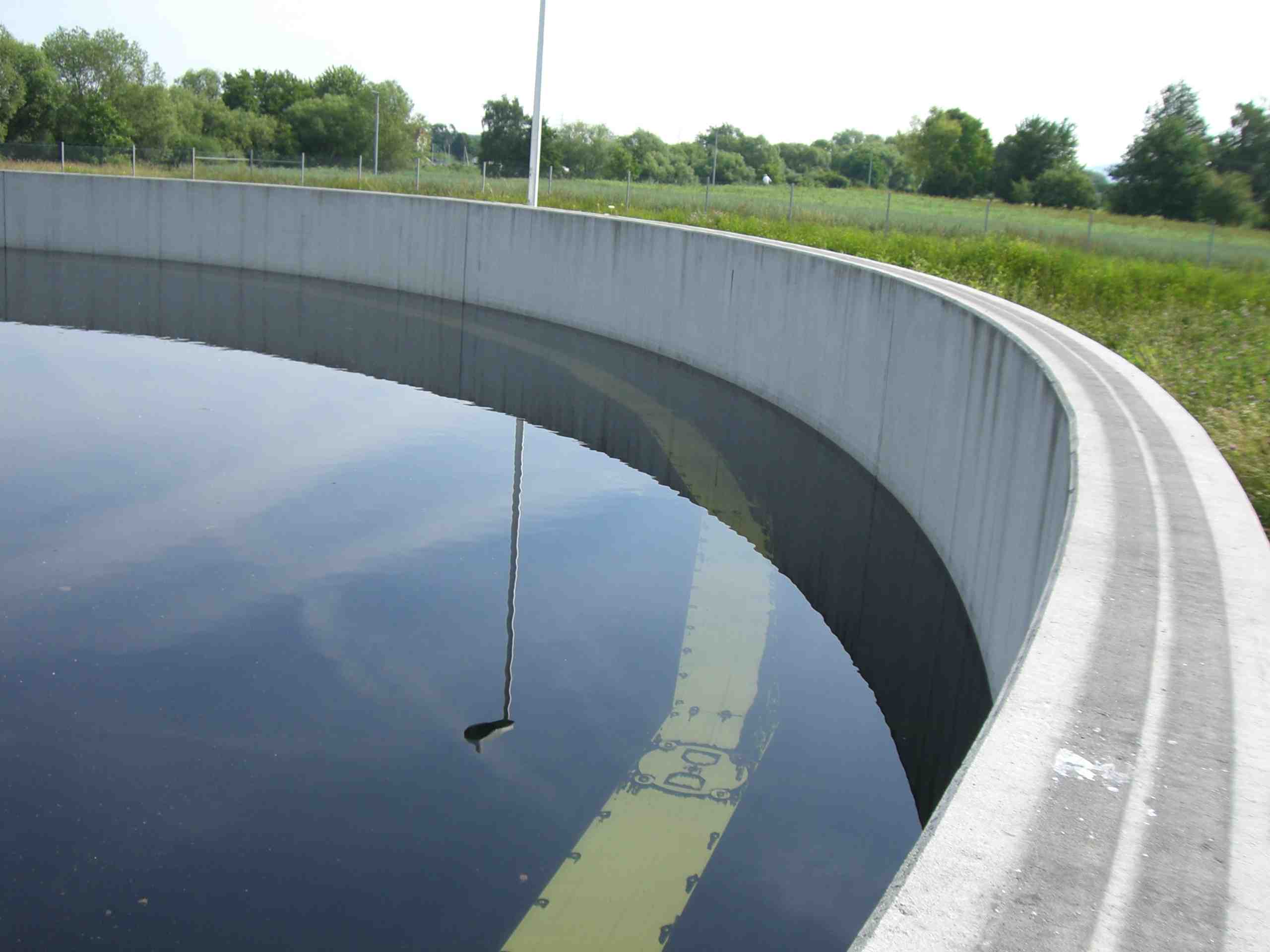 as underwater effluent channel for clean water removal, in